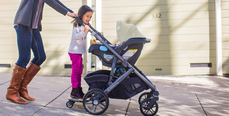 VISTA + PIggyBack Board + MESA UPPAbaby VISTA with MESA Infant Car Seat and PiggyBack board