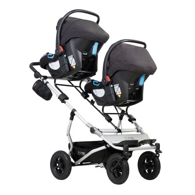 double pushchair with car seat attachment