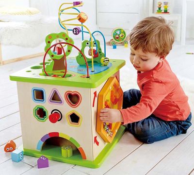 Hape Country Critters Wooden Activity Play Cube Hape Country Critters Wooden Activity Play Cube