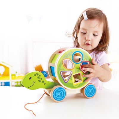Hape Shape Sorter Wooden Pull Turtle Toy Hape Shape Sorter Wooden Pull Turtle Toy