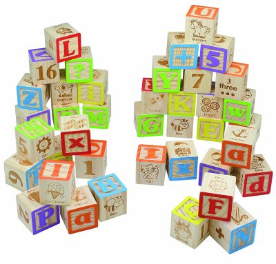 Maxim Deluxe Wooden ABC Blocks Christmas Gift Idea For Baby