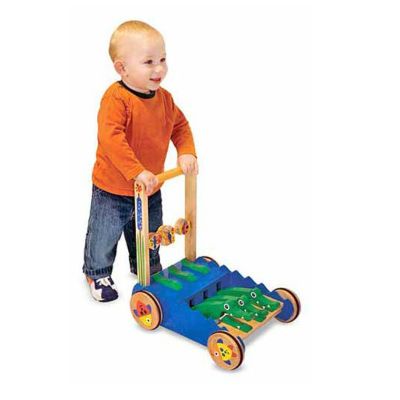 Melissa & Doug Deluxe Chomp and Clack Alligator Wooden Push Toy and Activity Walker Melissa & Doug Deluxe Chomp and Clack Alligator Wooden Push Toy and Activity Walker