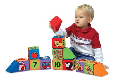 Melissa and Doug K's Kids Match and Build Soft Blocks Set Melissa and Doug K's Kids Match and Build Soft Blocks Set