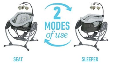 Graco DreamGlider Gliding Swing and Sleeper Moms love 2-in-1 products! We can use DreamGlider as baby swing and bassinet