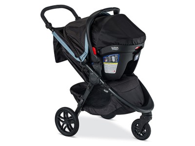 You can use Britax B-Free from birth with an infant car seat