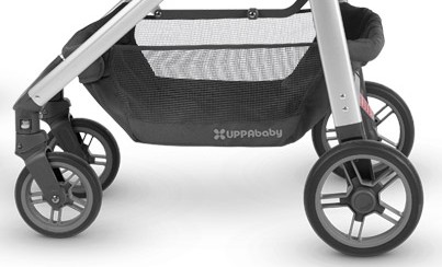 UPPAbaby CRUZ 2018/19 has rather small wheels (6.4'' in the front and 8.5'' in the back) - they are designed for smooth urban terrains