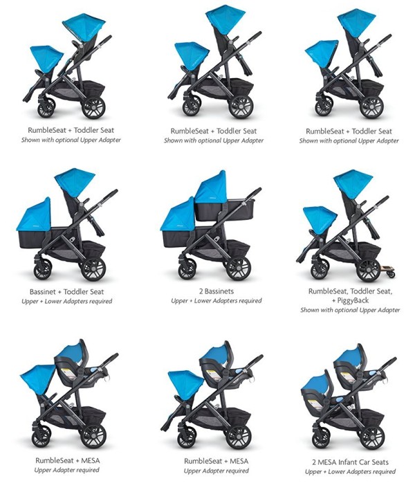 UPPAbaby VISTA- some of the seating options