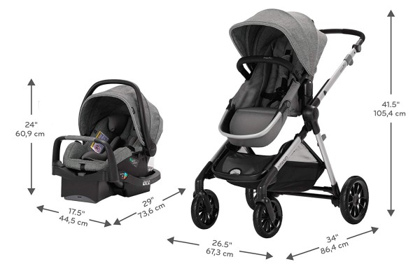 Evenflo Pivot Xpand Modular - Dimensions Evenflo Pivot Xpand Modular - Dimensions
