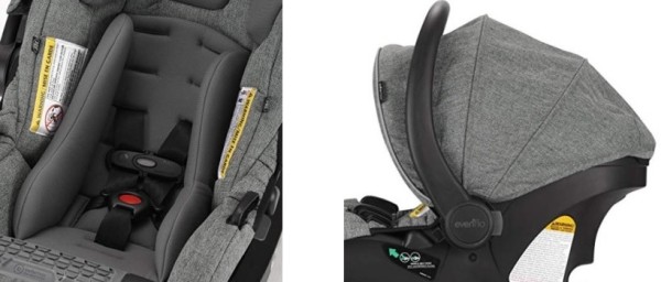 SafeMax Infant Car Seat - removable support pillow and canopy