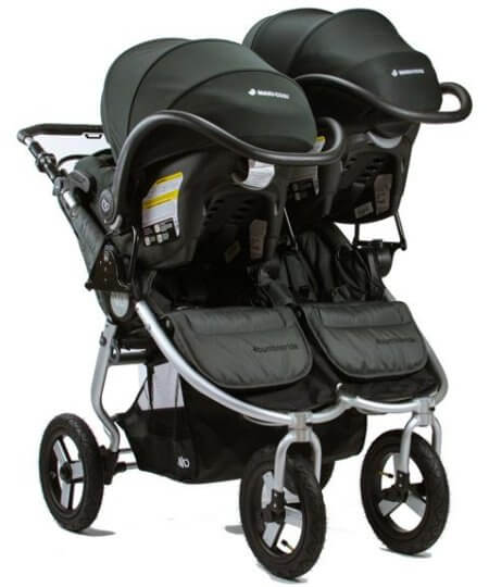 double pushchairs for newborn and toddler with car seat