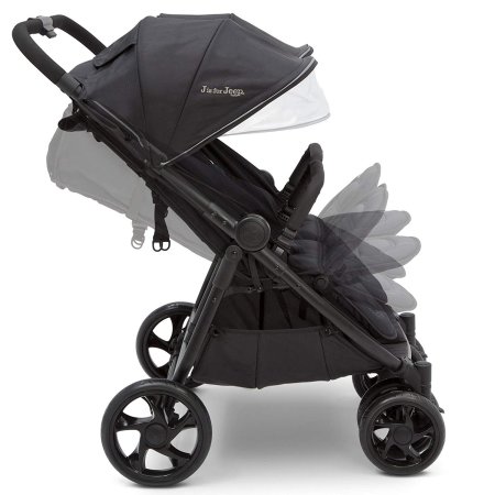 reclining double stroller