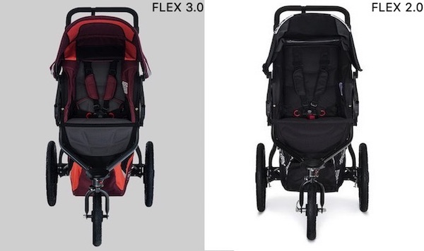 difference between bob revolution flex 2.0 and 3.0