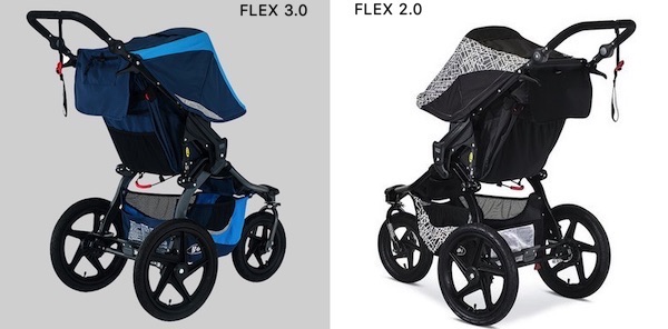 difference between bob revolution flex 2.0 and 3.0