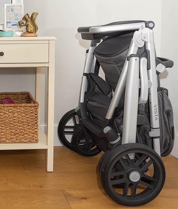 how to fold uppababy vista with rumble seat