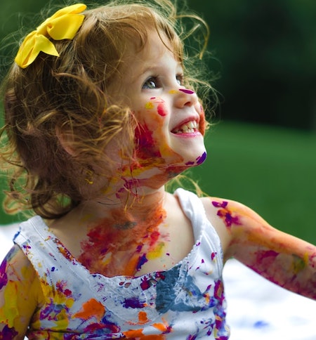 Finger painting for toddlers and kids