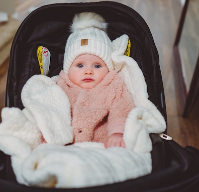 Infant Car Seat attached to the stroller Infant Car Seat attached to the stroller