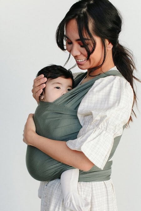 NEW! GREEN Infant Newborn Baby Carrier Sling Wrap Cradle Pouch storage pocket 
