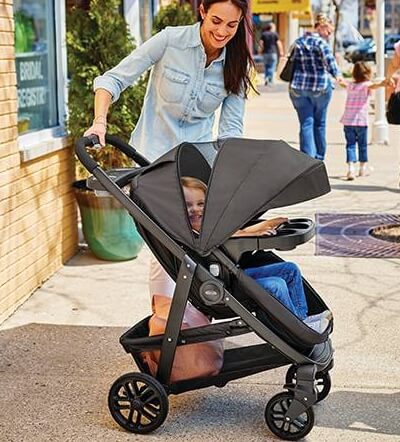 Graco Modes has capacity of 50 lbs and features large canopy with mesh panel