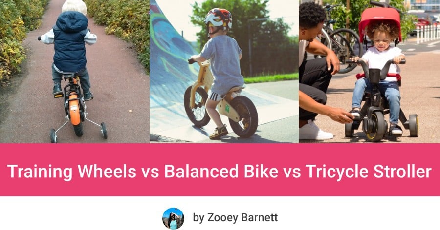 training wheels vs balance bike vs tricycle