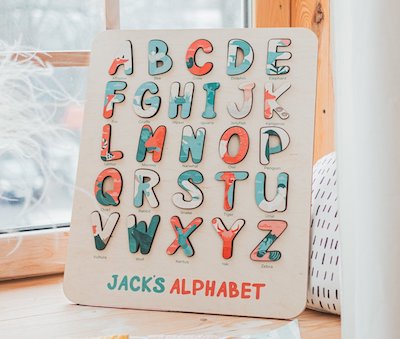 Wooden Personalized Alphabet Puzzle