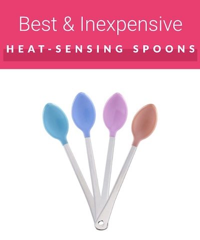 Inexpensive baby spoons heat sensitive