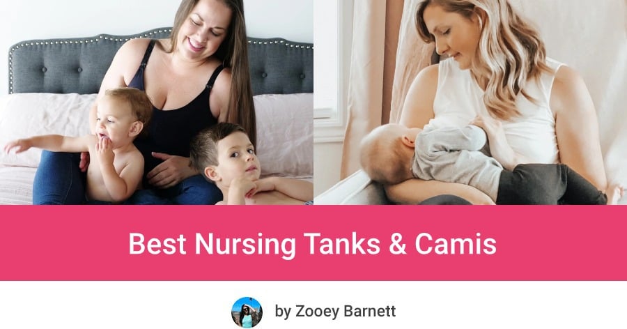 ZUMIY Women's Nursing Tanks Maternity Tops Postpartum Breastfeeding Cami Racerback
