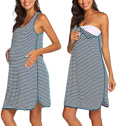 Ekouaer Maternity Nightgown