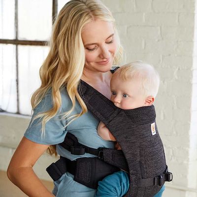 Ergobaby Aerloom Buckle Carrier Ergobaby Aerloom baby carrier for breastfeeding while baby wearing