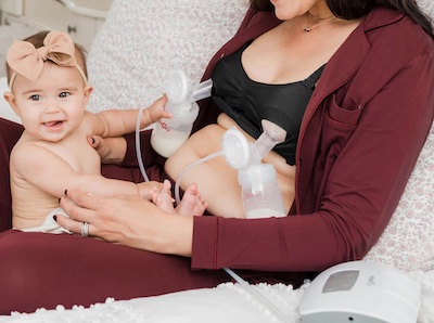 Pumping bra for preventing back pain while pumping Pumping bra for preventing back pain while pumping