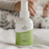 Earth Mama Organics Natural Calendula Baby Oil for infant massage, dry skin and scalp
