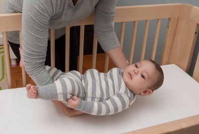 Baby too big for bassinet but not ready for crib cheap