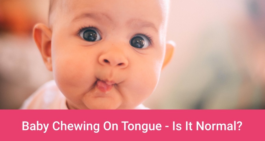 Baby Chewing On Tongue