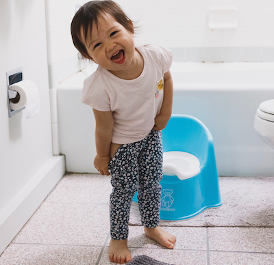 Baby stops wearing onesies when starts potty training