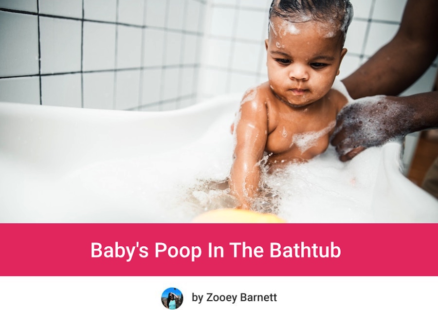 Baby's Poop In The Bathtub - How To Clean It & How To Break That Habit https://greenactivefamily.com/nursery/bath-time/baby-poop-in-bathtub/ Who doesn't love bath time? It's a time for both parent and baby to relax. But what happens if that relaxation results in a bowel movement and your kid poops in the tub? Yes, it sounds so gross, but your son or daughter will likely poop in the bath tub at some point. While poop in the bath water isn't sanitary (the bacteria could get in their eyes and cause an infection like pink eye), as long as the parent gets them out and rinses them off, there is no reason to make a big deal of it. Sorry parents, but poop (in the tub or in a diaper) is a reality of life during your baby's first year of life (or, until they are potty trained). You can do this, but don't be ashamed to use disposable gloves, if that helps you deal with the poo. Remember, stay calm and bathe on! Pee & Poop In The Bathtub - Should You Be Worried? Let's talk about the 'nasties' that can happen when a baby does a movement in the tub - I'm talking bacteria and germs. Pee When it comes to pee, I figure it's so diluted with the rest of the bath water that it's unlikely to cause a problem for your little one. Pee is sterile and you may not be able to see that they've peed in the water if they are well-hydrated. If you're concerned about an older baby or toddler peeing in the bathtub, have them sit on their little potty before bathtime. However, stay calm, a little pee likely won't hurt. Poop Now, poo does present a different problem, as fecal matter contains pathogens and bacteria. Anyone, including an infant, can get sick from touching poop. This includes intestinal infections and parasites (which could lead to vomiting or diarrhea) or eye infections from bacteria. Since babies put everything in their mouths, it's essential to get them out of the bathtub immediately when you see poop. This is true of both solid poops and really messy diarrhea. While you shouldn't stress out about babies pooping while bathing, you definitely have to clean it to prevent infection and kill germs. Not only for your infant, but for everyone in your home. Baby poops in the bath as a habit Now, there are the one-off incidents when your baby is relaxed and it just comes out (hey! a warm water bath is a common recommendation for dealing with constipation). But, some babies regularly poop in the tub. The warm water, the calm, relaxing environment and the child 'lets loose' so to speak. You certainly don't want pooping in the tub to become a habit. Read on for my tips and tricks to teach your child to use the toilet instead of pooping in the bath tub. How To Clean Poop From The Bathtub Okay, so baby pooped in the bath - now what? There are two 'poop situations' to consider with bathing an infant: poos in a small baby bath or poops in your large bathtub (probably that the entire family uses). Poop in a baby bath A baby bath is easier to clean, because you can pick it up and dump it into the toilet (careful! You don't want it to splash). Take baby out of the tub. Give them a quick rinse with warm water (holding them in the shower works, too), then wrap them up in a towel, but don't dress them: they're bathing again for round two Pour the water down your toilet: easy-peasy - the plumbing system of your toilet is designed for this Scrub down your baby bath with disinfectant or white vinegar (if it's a plastic tub, avoid harsh chemicals like bleach) Now, if it was a messy one, give it quick rinse to get all the bits out, then spray and scrub the baby tub down. Give the tub another thorough rinse (no need to allow time to air dry) Start bathtime again; your child needs another wash since they soiled the previous bath water. Poop in a big bathtub If your baby poops in a bigger bath, this does require a little more attention. You cannot pick up an adult tub and pour the contents int the toilet, so you have to take precautions to ensure your baby's poop doesn't result in blockage to the drain. First of all, take baby out of the tub and rinse him or her off. This could mean: - give them a proper sponge bath with soap and water, - a warm shower if they are able to stand, or - a second bath (this all depends on your home's bathroom setup). Now, with baby clean and safe, get back to the tub/bathroom to finish the cleaning process: Collect the poop. Solid poops Arguabley the 'easier' poop to clean from a tub, since you can collect the floating poos with a disposable cup, or a gloved hand. Holding poo is no parent's dream, but its quick an easy to drop in the toilet and flush away. Loose stools I'm talking diarrhea here - a murky, stinky mess that shouldn't go down your drain (your tub's pipes aren't designed for that). Place something over the drain to help filter out the brown mess. It could be a bit of mesh, a little toy net or even a thin wash cloth. This will allow the water to drain out, but hold back the loose poo. Afterwards, remember to wash the cloth or net with soap and water and leave to air-dry. Scoop up poo with a disposable cup, strong paper towels or the absorbent pad of a reusable diaper). You can either dump the fecal matter directly into the toilet, or rinse off with water into the toilet bowl. Flush it down. Rinse the tub with water. Clean interior with disinfectant: this could be white vinegar, a name-brand product or even bleach. If you use bleach, remember to only work with cold water (never hot!). Give the tub a final rinse. Baby Poops In The Bathtub - How To Deal With This Habit? What if your kid poops in the bathtub for or five times a week? If your baby poops in the bath as a habit, this is a different issue. Consider moving bath time back by 30 - 40 minutes, after they have passed their regular bowel movement. You could also sit them on a baby potty for 2-3 minutes before starting the bath. This helps them associate using the toilet for poops, not the tub. If they are learning this, then take heart - it's a sign they are ready to start early potty training! Finally, look at your baby's feeding schedule and pay attention to when they usually have a poo. Plan baby's bath around their diaper schedule to give you an easier time. Summary Remember, pooping in the bathtub is no cause for alarm, but cleaning is required to keep babies (and everyone else in your home) healthy. How To Clean Baby's Poop In Bathtub and How To Prevent It